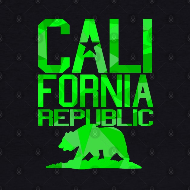 California Republic Bear (mint green version) by robotface